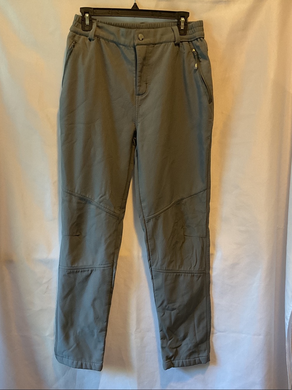 Men’s Small Grey Fleece Lined Outdoor Pant w/Zipper pockets